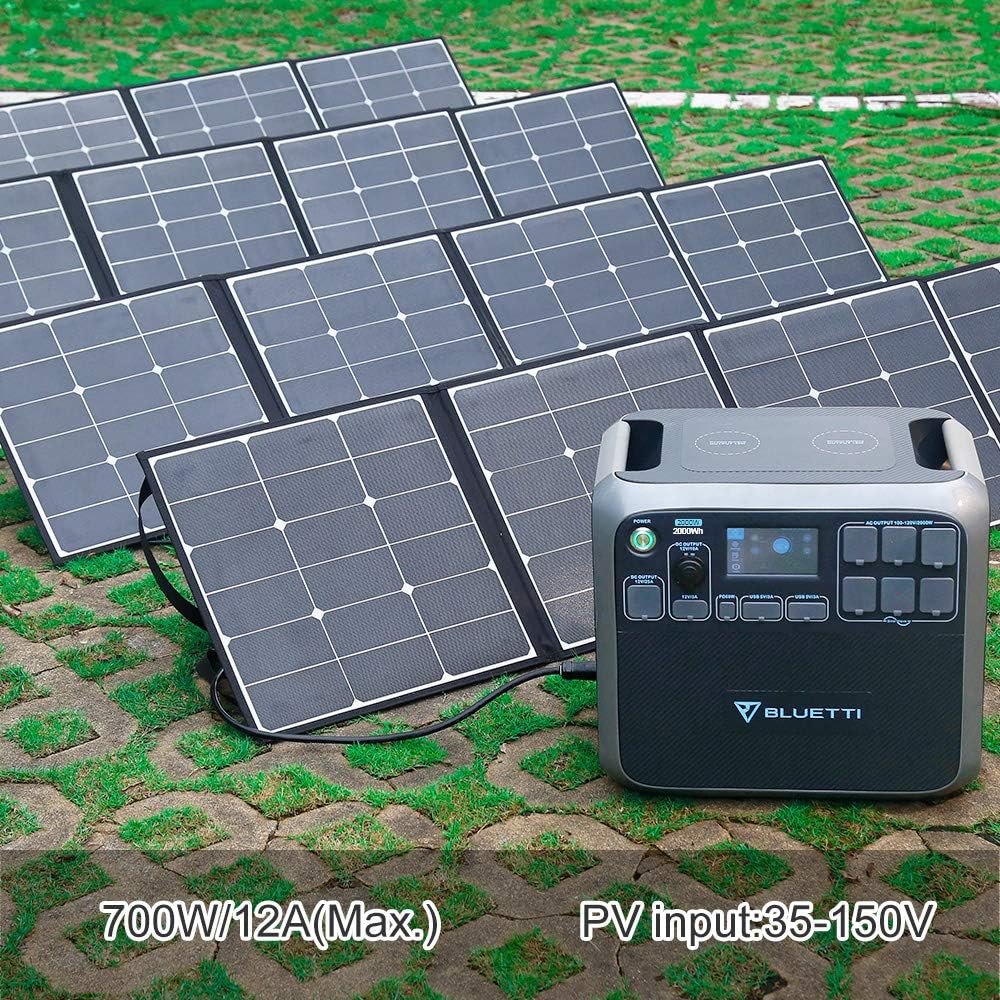 BLUETTI AC200P Portable Power Station 2000W Solar Generator Kit with 3x 200W Foldable Solar Panels M3025
