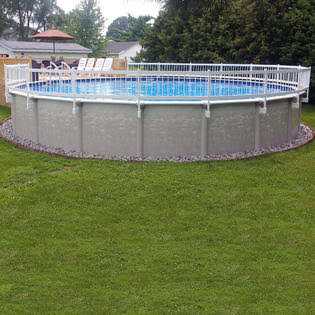 Vinyl Works 24 inch White Resin Above-Ground Pool Fence Kit Z94572