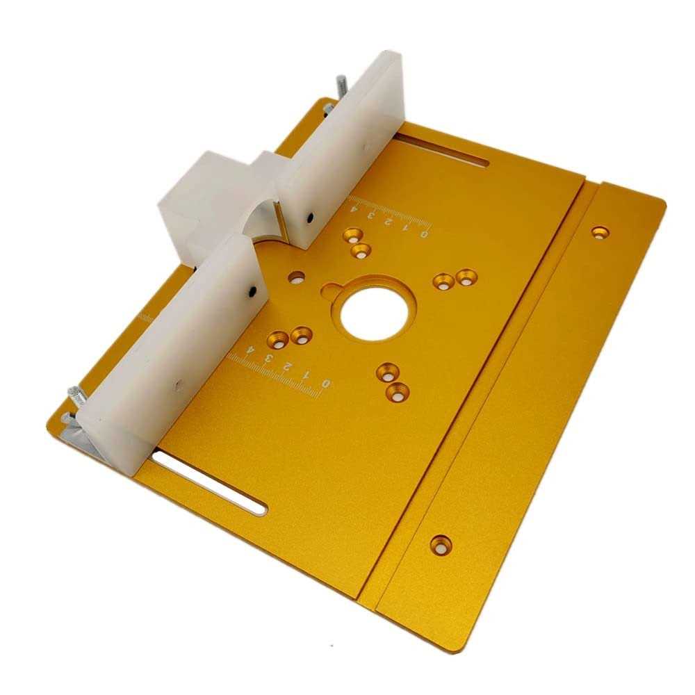 Aluminum Router Table Insert Plate with Miter Gauge for Woodworking T2685