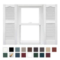 Mid America Open Louver Vinyl Shutters (1 Pair) - 14.5 x 48 001 White