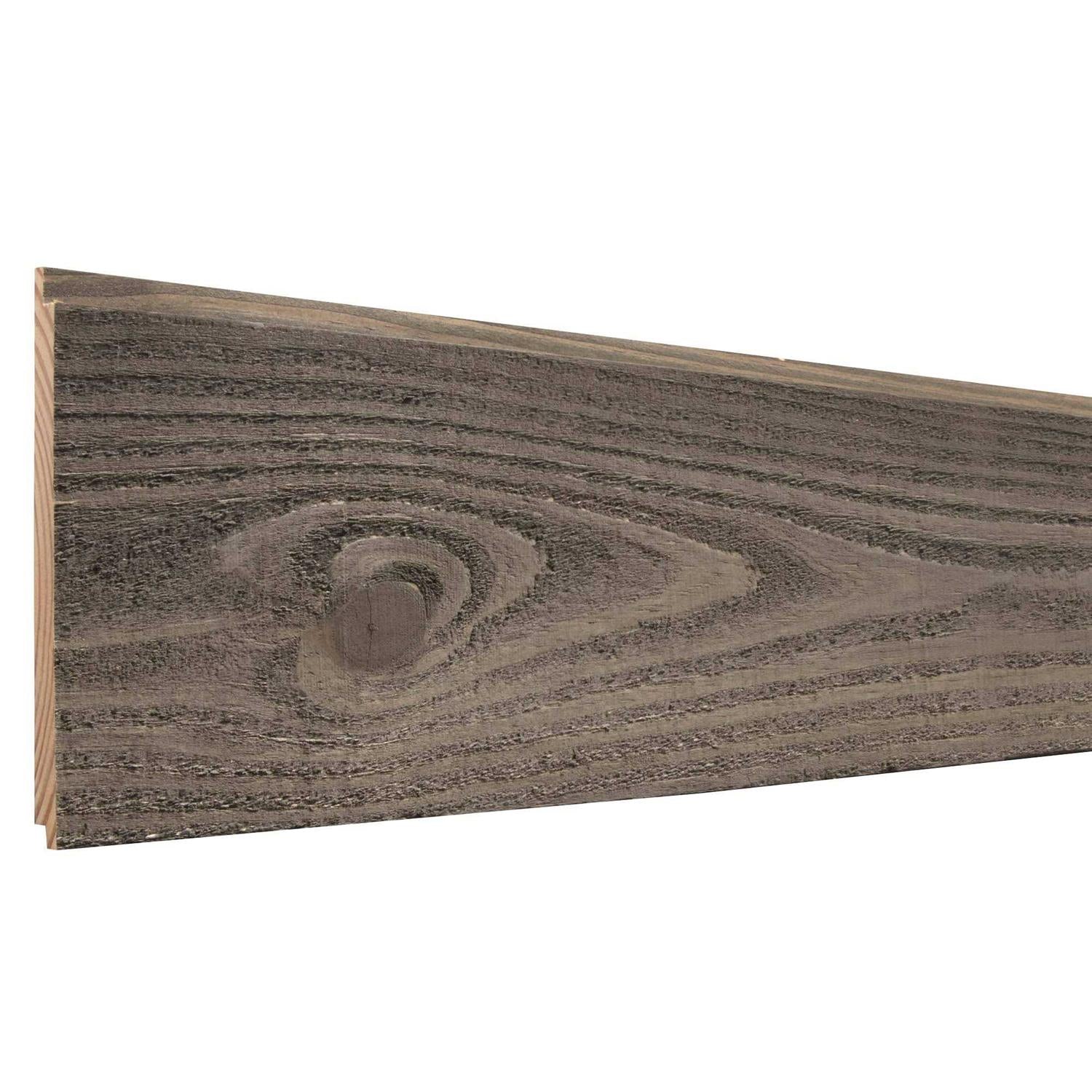 Unbranded 5.375-in x 8-ft Finished Brown Pine Shiplap Wall Plank 58X6X8-RSC - Shop Hardware Tools Online Store