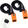 Kingdely 15ft Lockable Tie Down Strap, Locking Tie Down Straps with 3 Stainless Steel Cables 'No Scratch' Silicone Buckle to Prevent Anyone from Taking Your ISUP, Paddle Boards, 2 Pack (Orange)