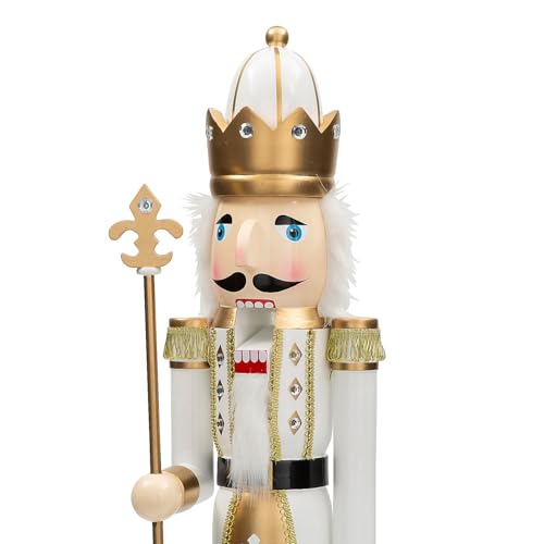 Fun Express 3 Ft. Green Wooden Holiday Nutcracker with Scepter L162