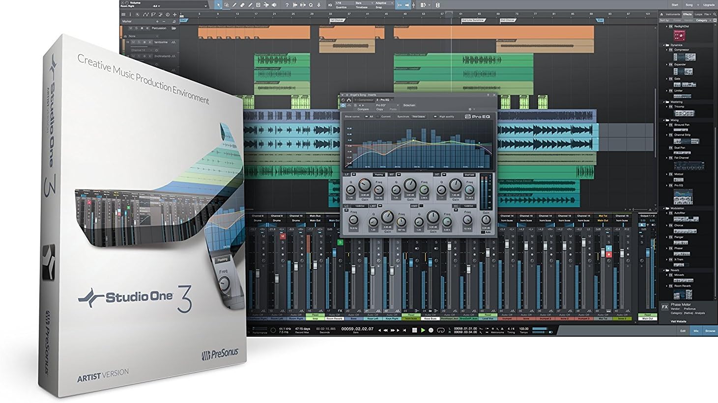 PreSonus AudioBox 96 Studio Bundle with Studio One Artist and Mackie CR3-X BT Monitors L86183