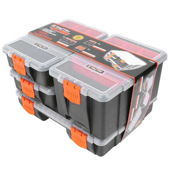 TACTIX 4-in-1 Small Parts Organizer, 49 Compartments Q69678