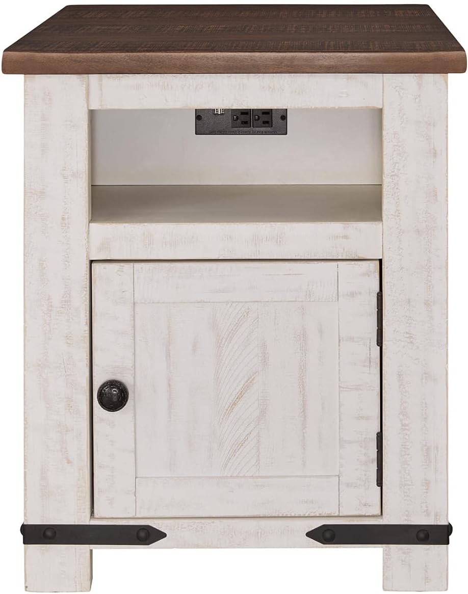 Signature Design by Ashley Wystfield Rectangular End Table, White/Brown B348185