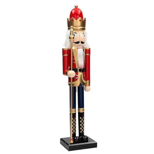 Fun Express 3 Ft. Green Wooden Holiday Nutcracker with Scepter L162