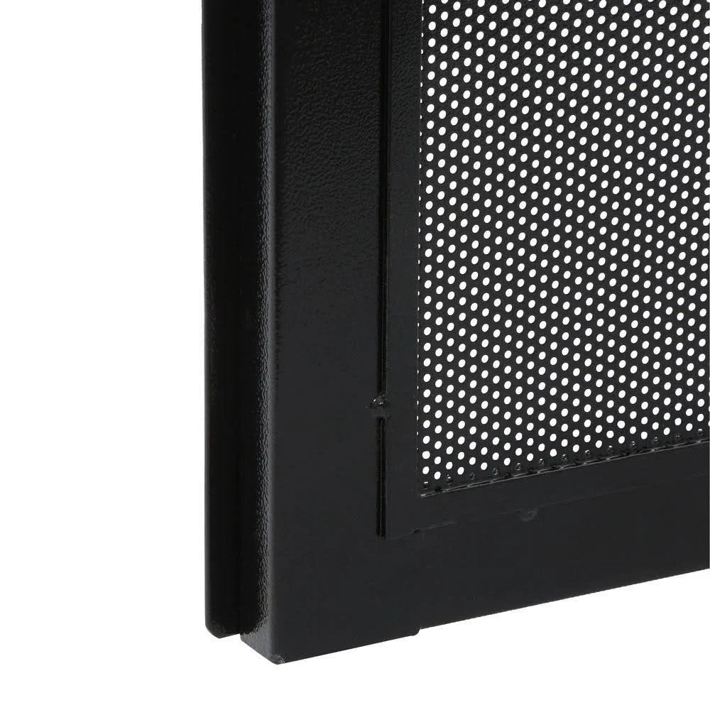 Titan ArcadaMax Black Surface Mount Outswing Steel Security Door with Perforated Screen R580