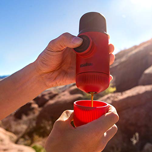 WACACO Nanopresso Portable Espresso Maker, 18 Bar Pressure, Manual Travel Coffee Maker J1045