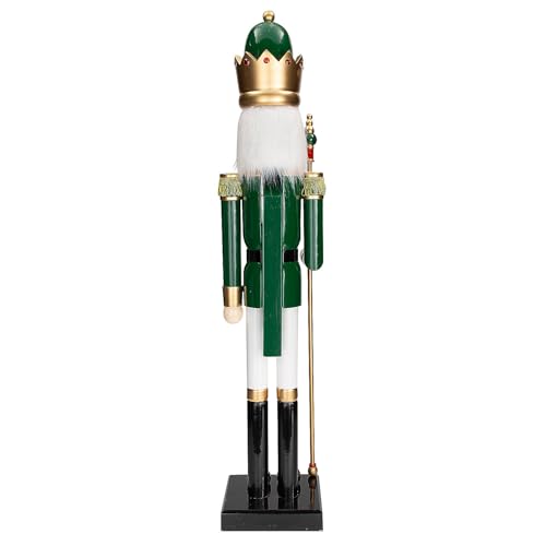 Fun Express 3 Ft. Green Wooden Holiday Nutcracker with Scepter L162