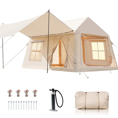 Inflatable Camping Tent with Hand Pump, Waterproof Oxford, 4-6 Person P40923