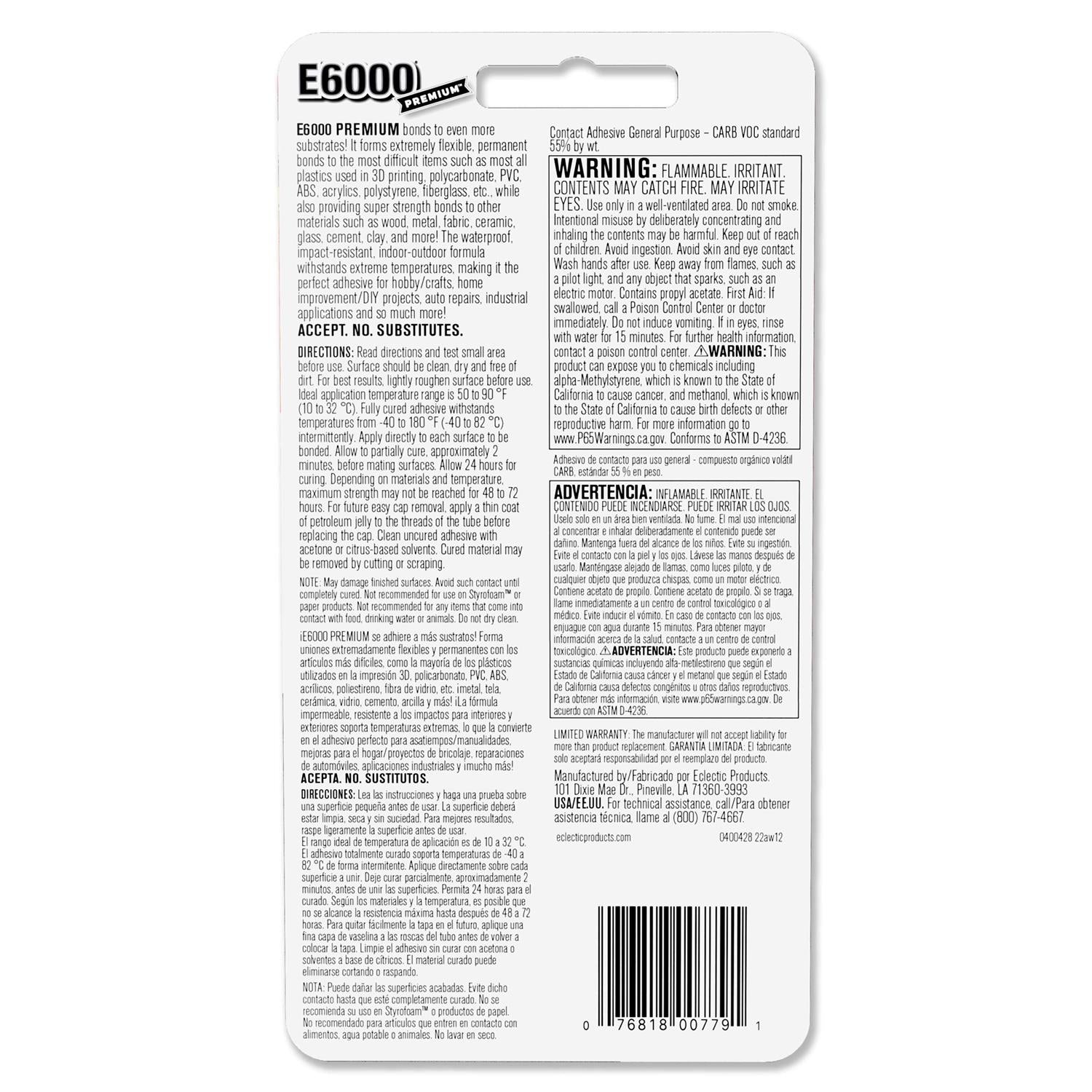 E6000 Premium Contact Adhesive A242633