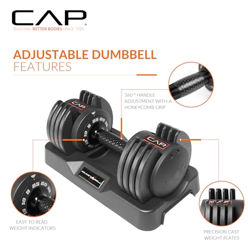 CAP Barbell ADJUSTABELL Adjustable Round Dumbbell Weights O461