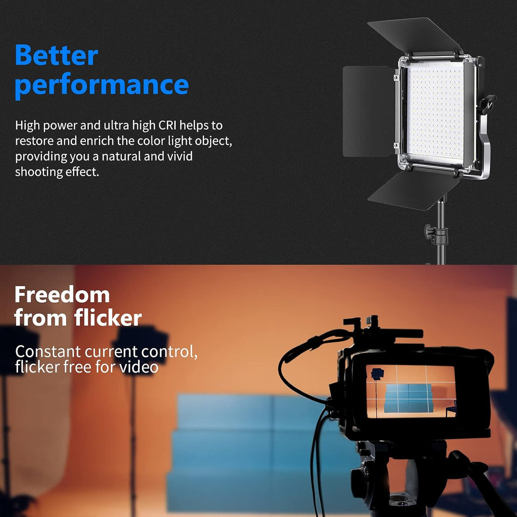 Neewer 660 RGB LED Video Light 2-Pack with Stands and Bag C7167