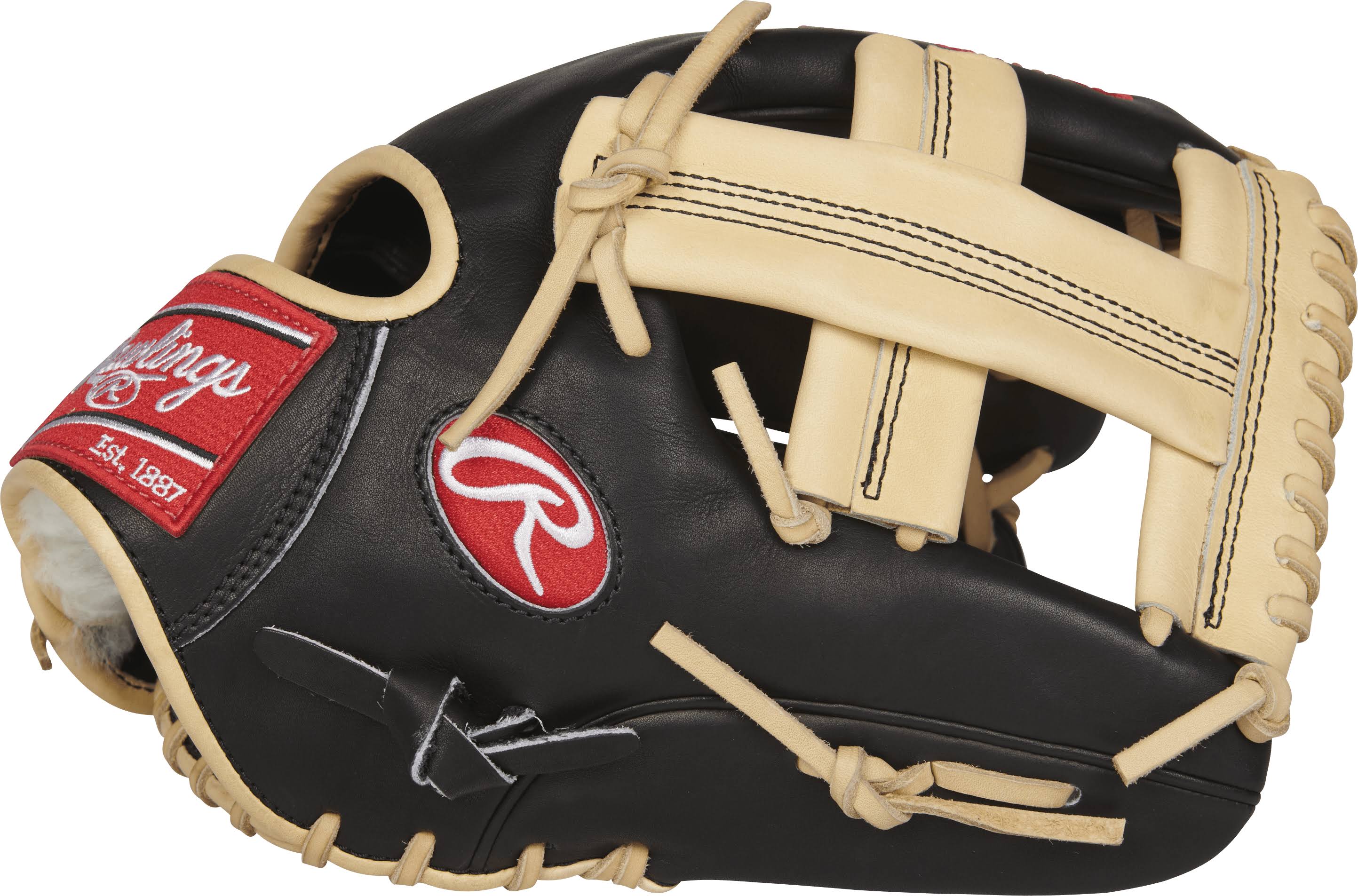 Rawlings Pro Preferred 12 in Infield Glove, Standard, Camel, Single Web, Conventional Back, Adult, Right Handed