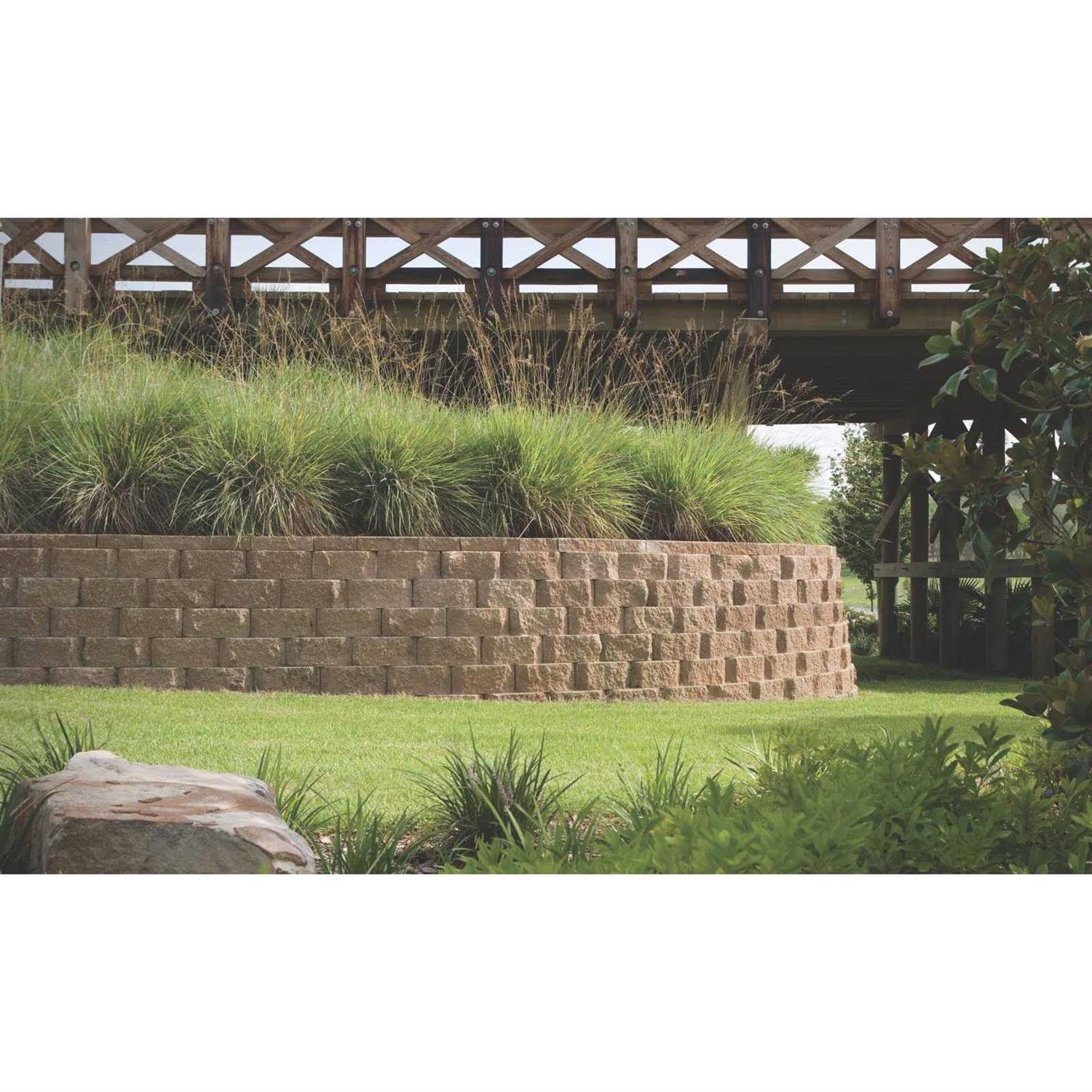 Lowe’s 16 L x 6 H x 12 D Tan Basic Retaining Wall Block in Brown J274