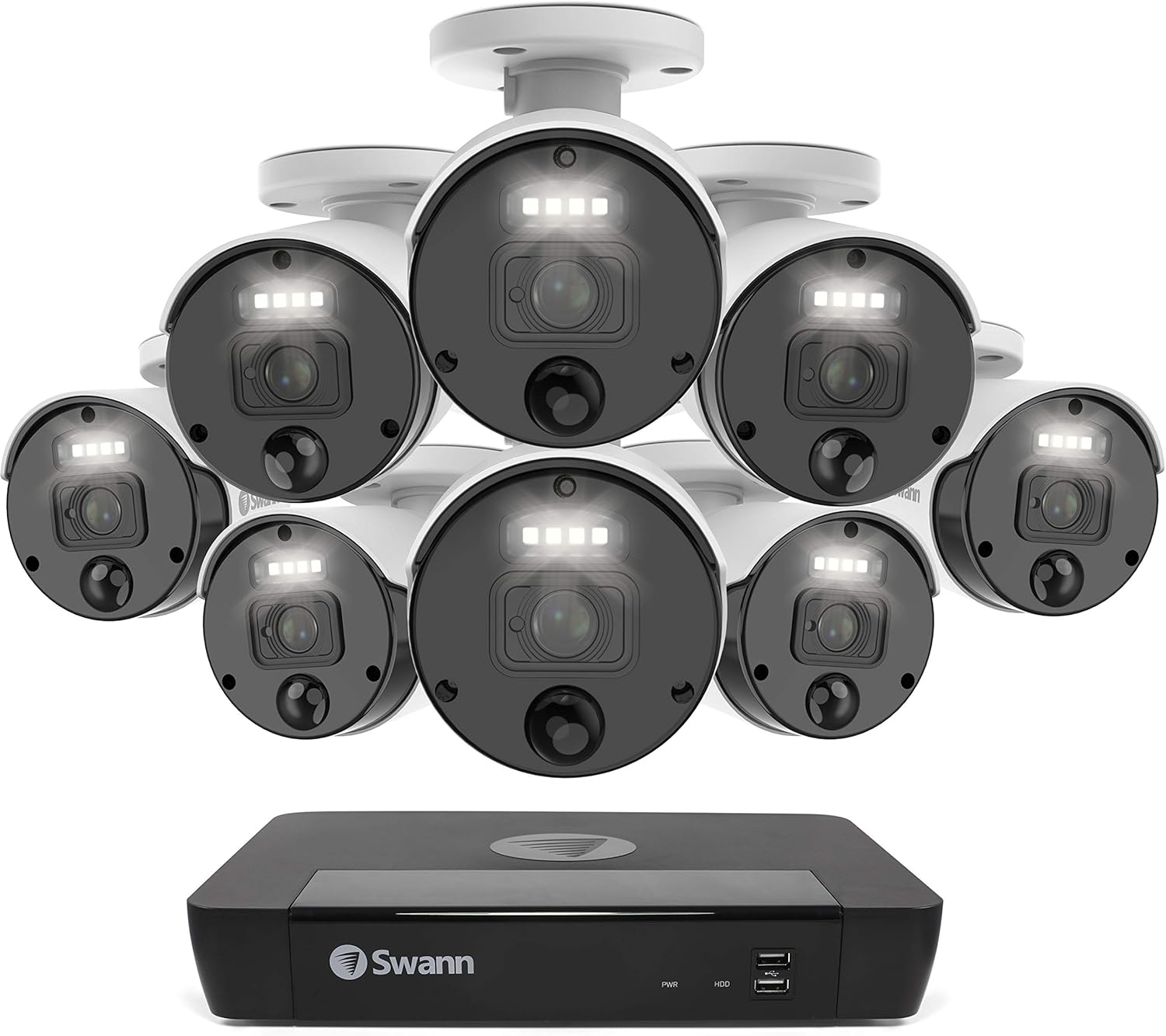 Swann Security Camera System 10 Camera 16 Channel POE NVR 4K Wired Surveillance SWNVK-1676810 V386