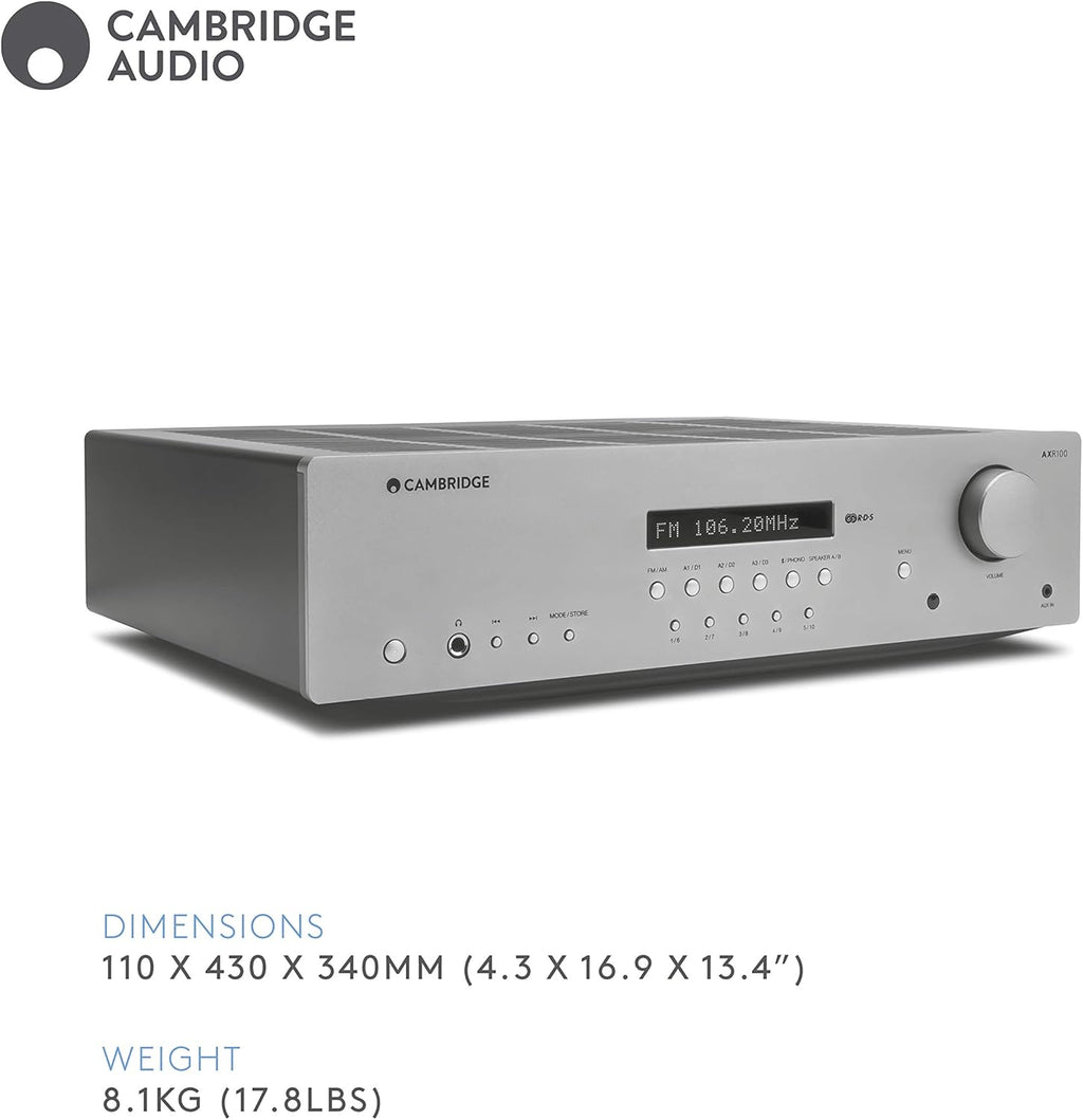 Cambridge Audio AXR100 100-Watt Stereo Receiver with Bluetooth Z141