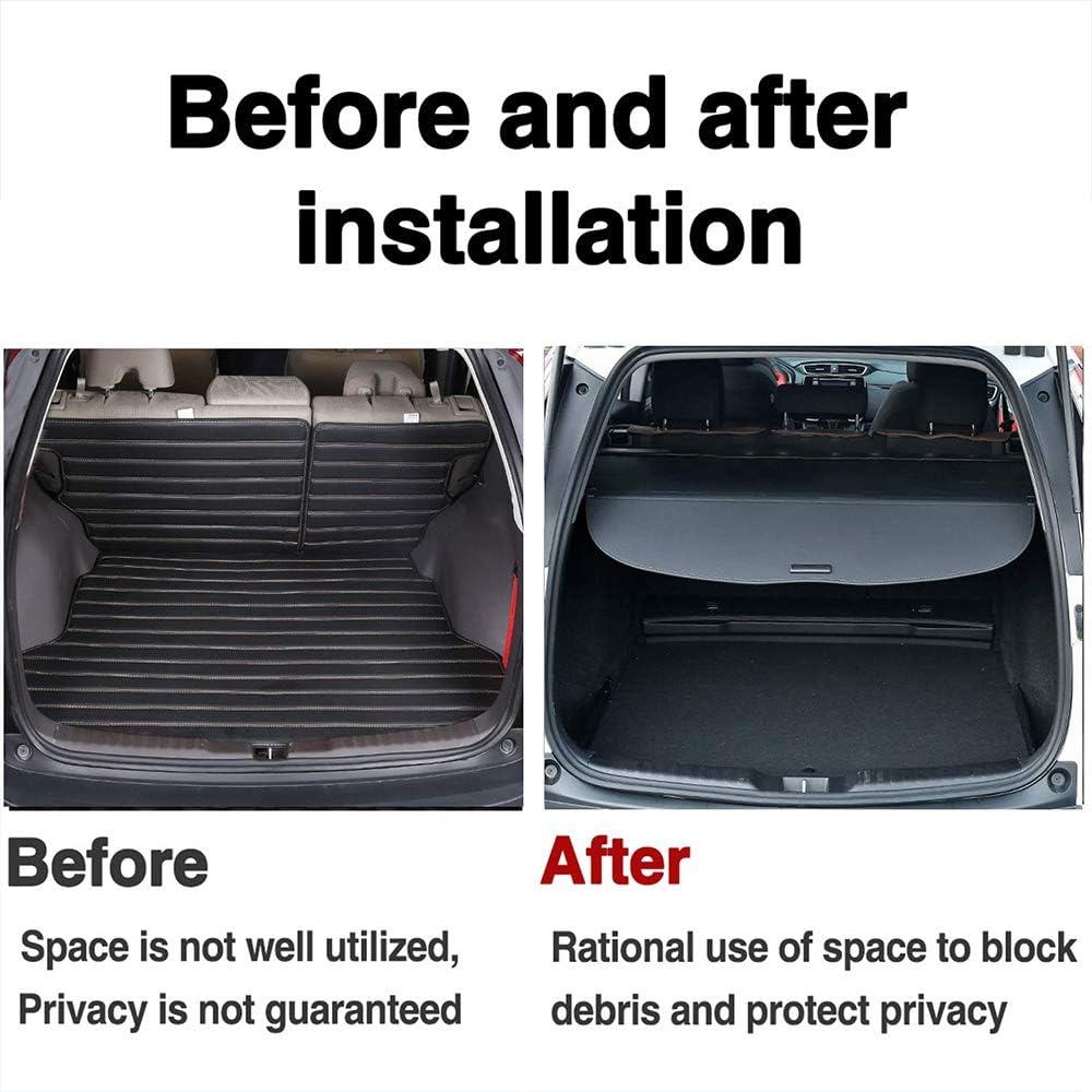 Cargo Cover Replacement for 2017-2021 Honda CRV Rear Trunk Shade Black M882
