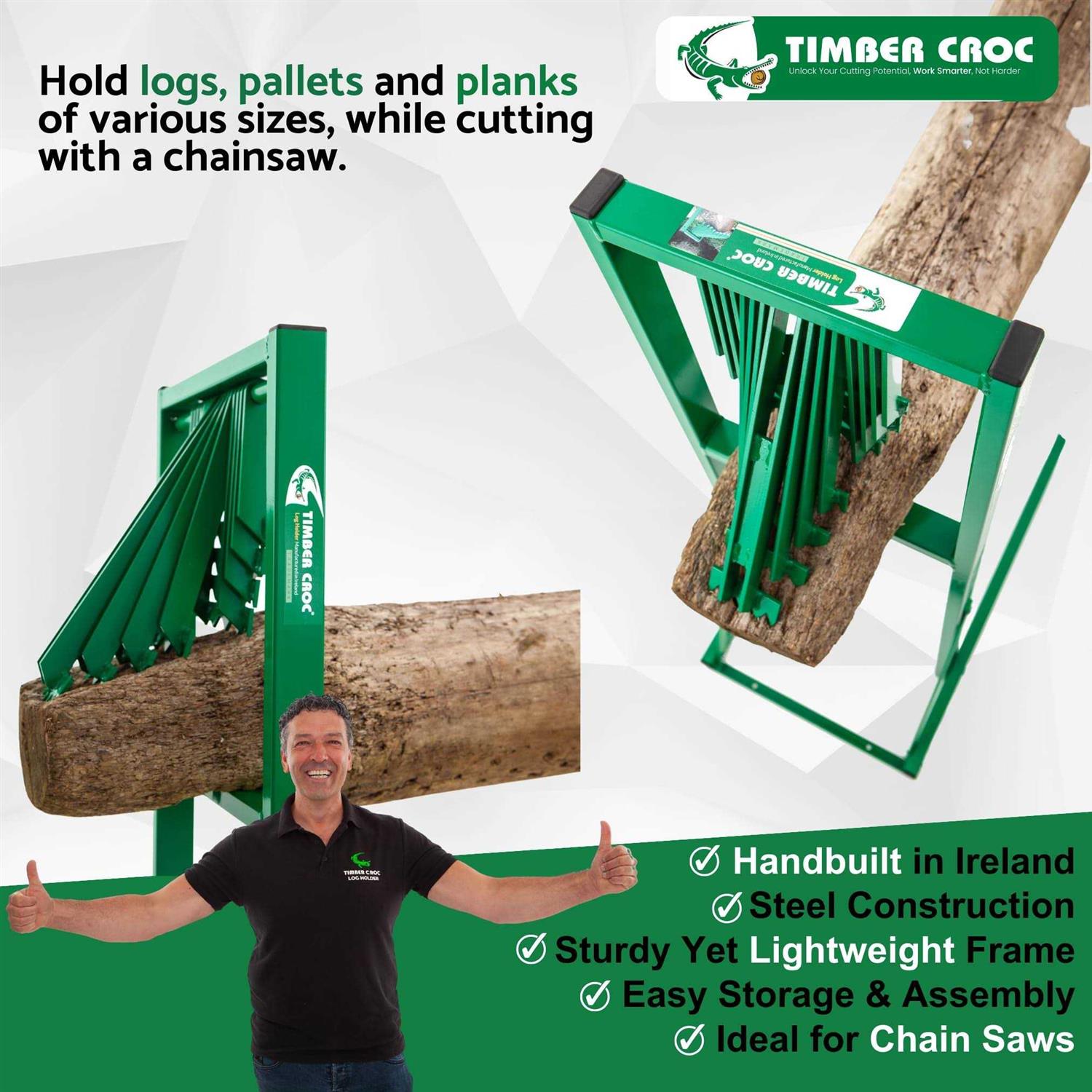 Timber Croc Logging Saw Horse Steel Log Holder for Cutting Wood G35472