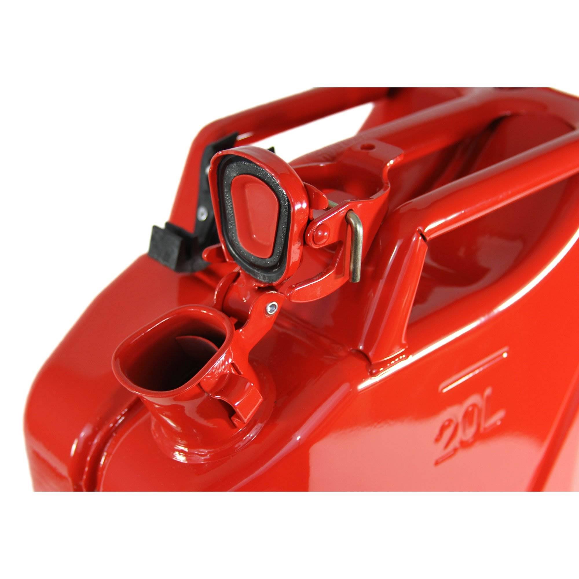 Wavian Authentic Carb Fuel Jerry Can with Spout, Red, 5.3 Gallon D10545