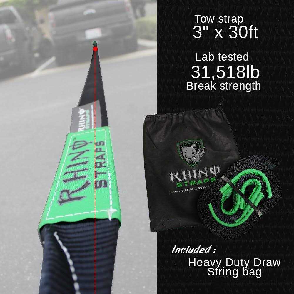 Rhino USA Recovery Tow Strap Lab Tested P318476