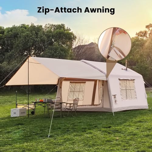 Inflatable Camping Tent with Hand Pump, Waterproof Oxford, 4-6 Person P40923