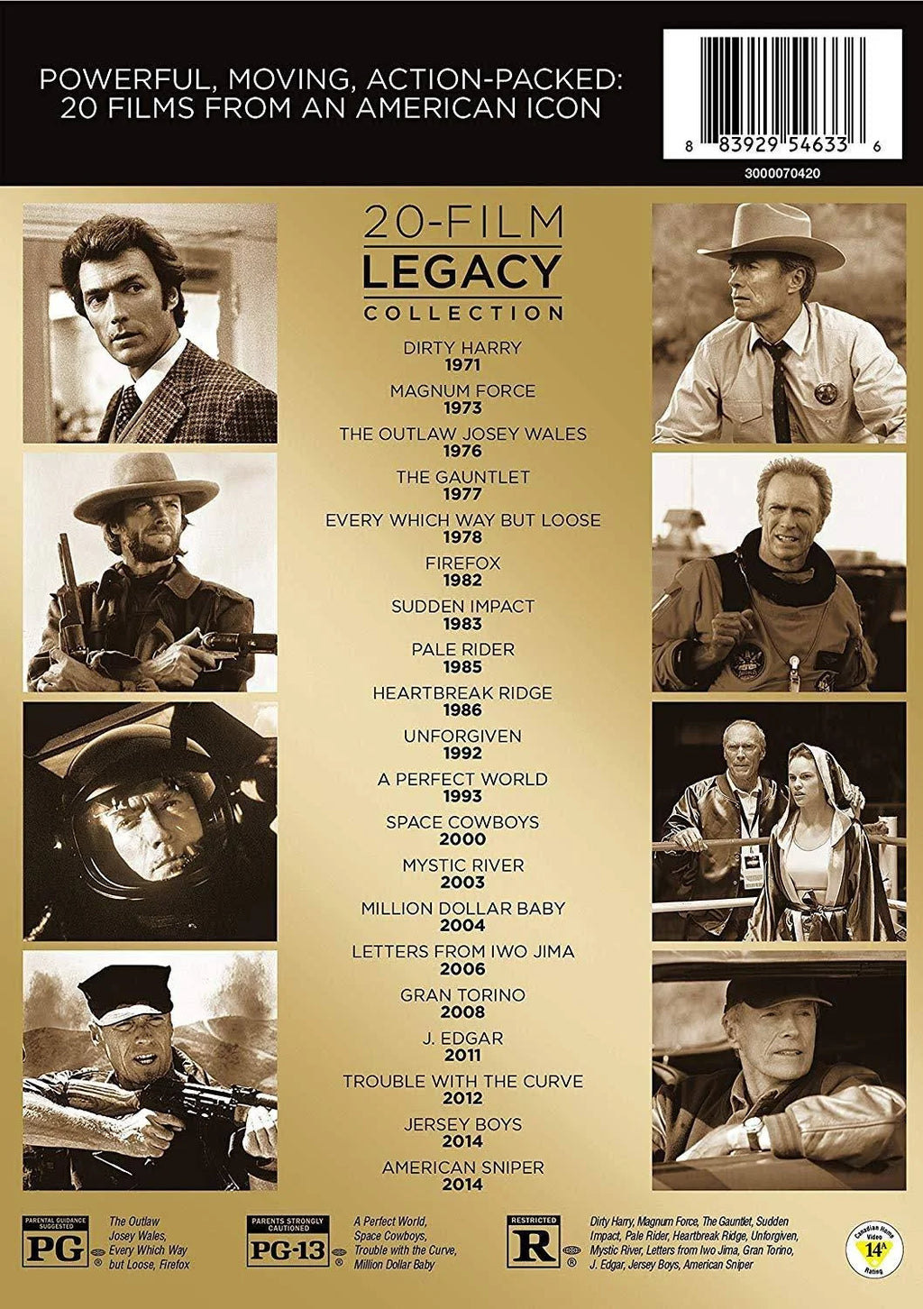 Clint Eastwood Legacy Collection (20-DVD) Z725907
