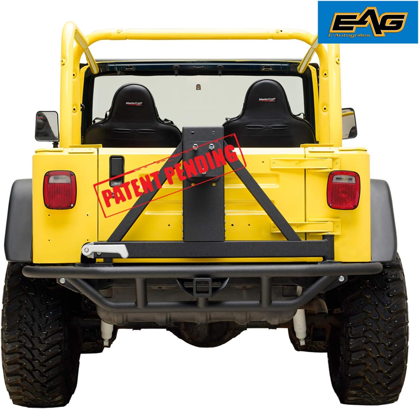 EAG Tubular Rear Bumper with Tire Carrier for 87-06 Wrangler TJ YJ H798140