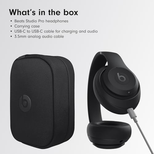 Beats Studio Pro Wireless Noise Cancelling Headphones, Black N96746