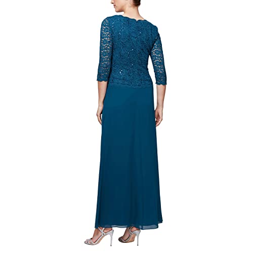 Alex Evenings Women's 3/4 Sleeve Lace Mother of the Bride Dress Z763942