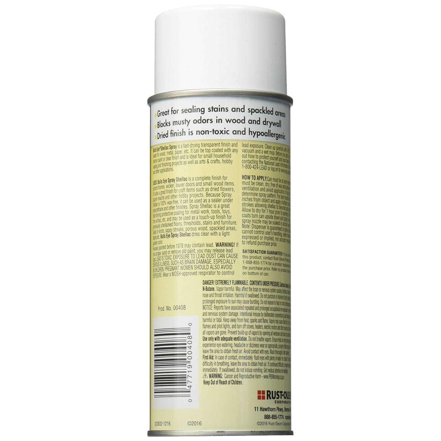 Zinsser 12 oz Clear Bulls Eye Spray Shellac X22319