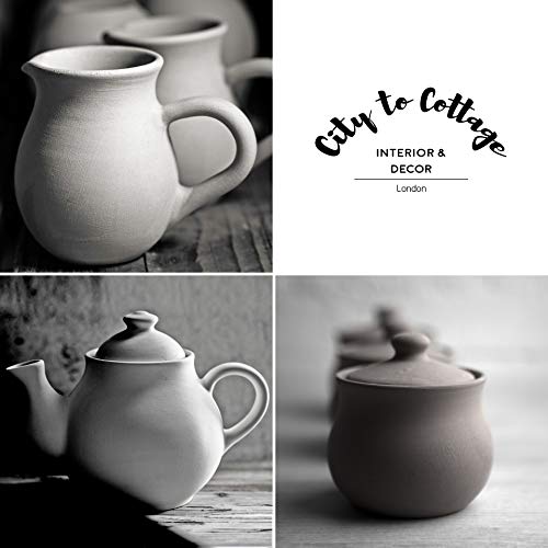 City to Cottage® Handmade Ceramic Polka Dot Teapot Set with Milk Jug and Sugar Bowl L855734