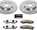 Power Stop K1304-26 Front Z26 Carbon Fiber Brake Pads with Drilled & Slotted Brake Rotors Kit