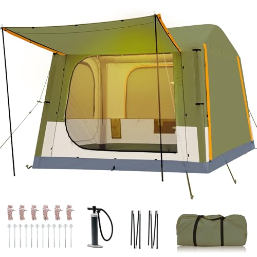 Inflatable Camping Tent with Hand Pump, Waterproof Oxford, 4-6 Person P40923