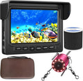 Portable Underwater Fishing Camera, 4.3 inch HD 1000TVL Color Monitor Ice Fishing Camera with 30m/98ft Cable, Waterproof IP68 Fish Finder Red IR Infrared LED Lights for Ice Sea Lake Boat Fishing