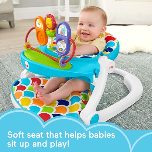 Fisher-Price Deluxe Sit-Me-Up Floor Seat with Removable Toys and Snack Tray T943601