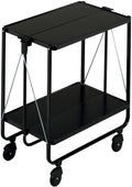 Leifheit Side Car Collapsible Serving and Equipment Trolley - Black
