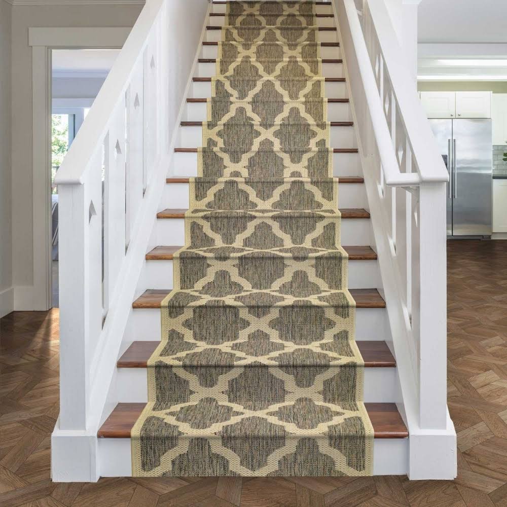 runrug USA Trellis Tweed Stair Carpet Runner 2ft X904138