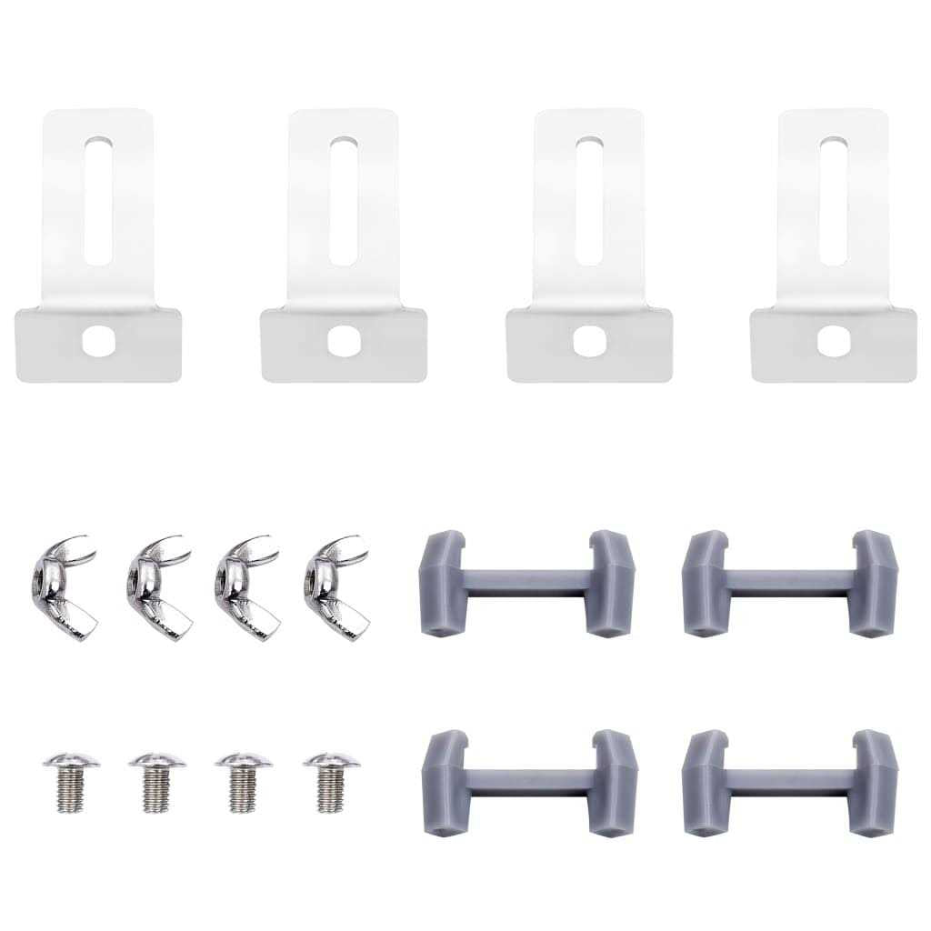 vidaXL 5 Bar Field Gate Steel 35.4 Silver M62413