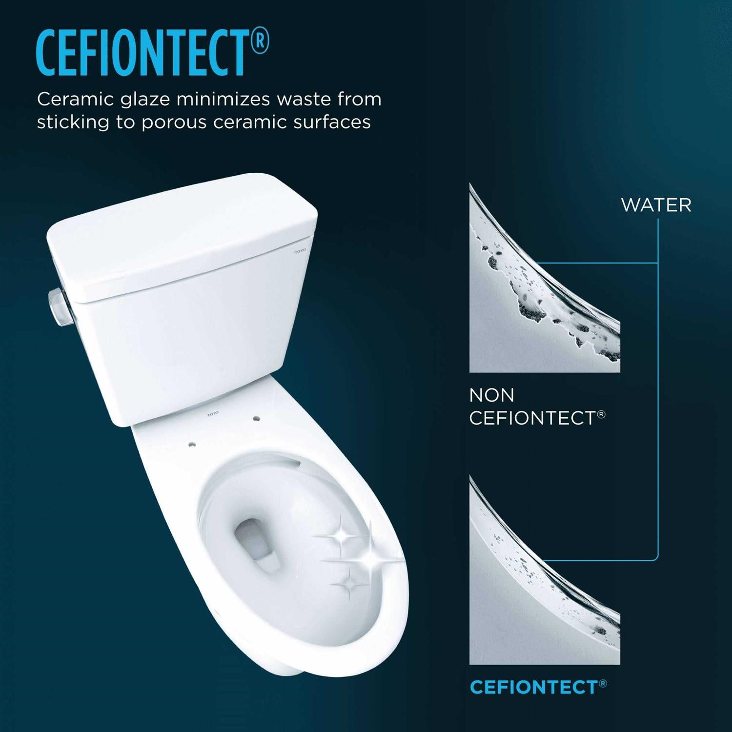 Toto Drake Two-Piece Elongated 1.6 GPF Toilet with Cefiontect CST776CSG R96700