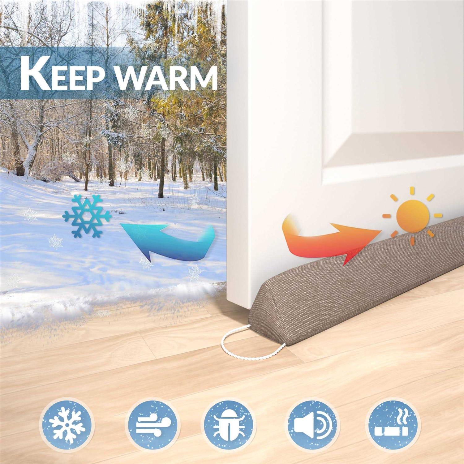 Triangle Door Draft Stopper 36 Inch Weighted Under Door Blocker B1199