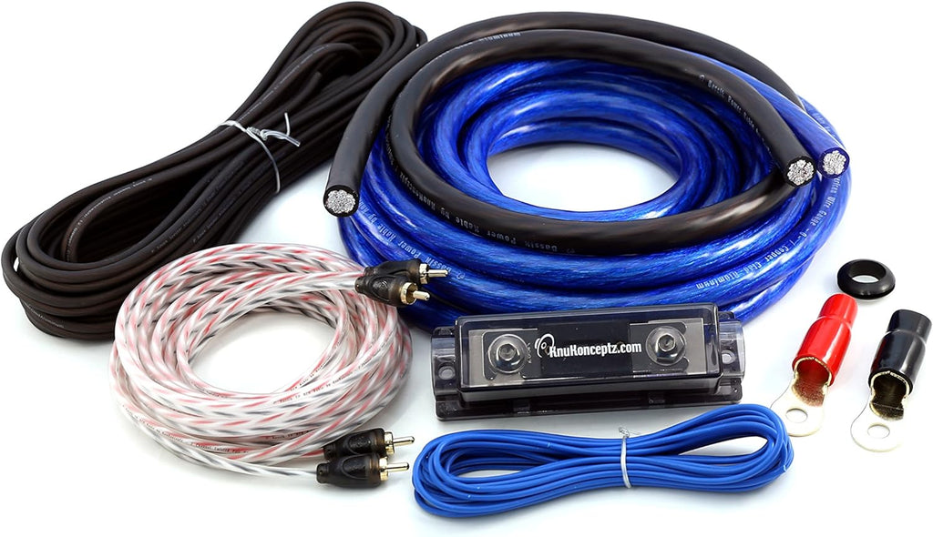 KnuKonceptz Bassik 4 Gauge Complete Amplifier Wiring Kit with RCA Z4750
