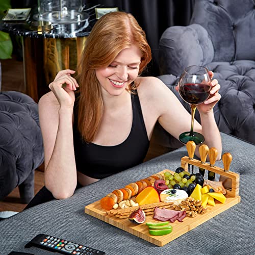 Personalized Charcuterie Board, Custom Bamboo Engraved Cheese Board S586772