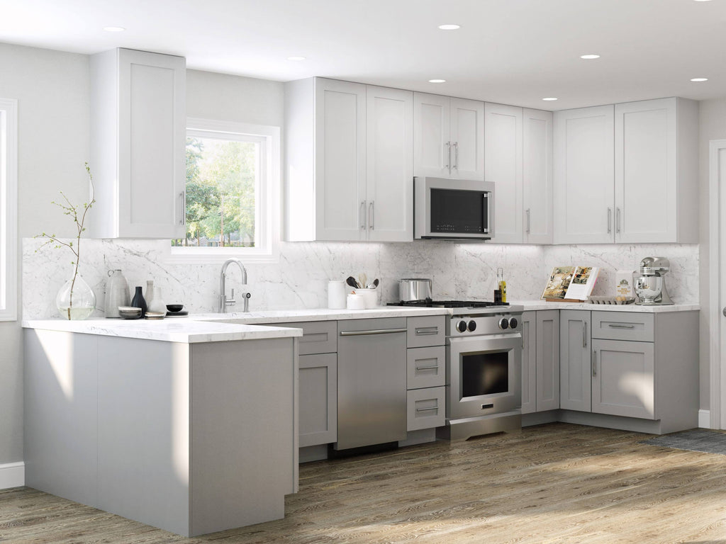 Contractor Express Cabinets SB33-XVW Vesper White Shaker Assembled Plywood Sink Base Cabinet S556