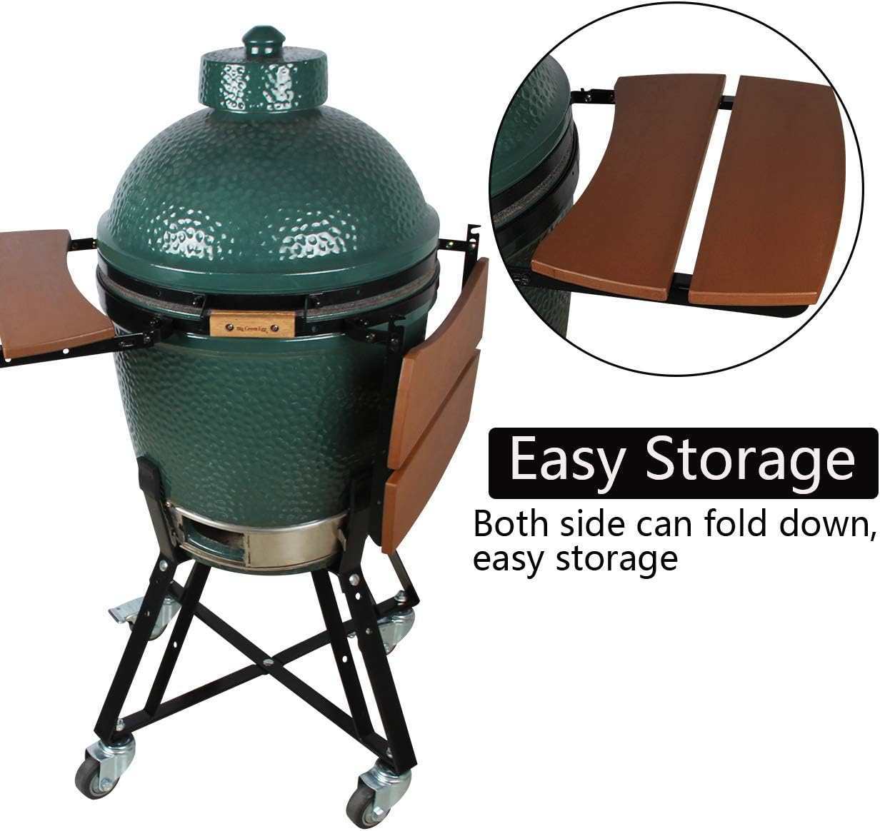 Dracarys Grill Side HDPE Shelves for Big Green Egg, 3 Slats H18141