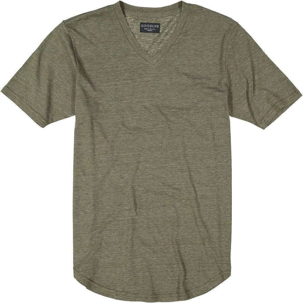 Goodlife Tri-Blend Scallop V-Neck Cool Blue, X-Large O957