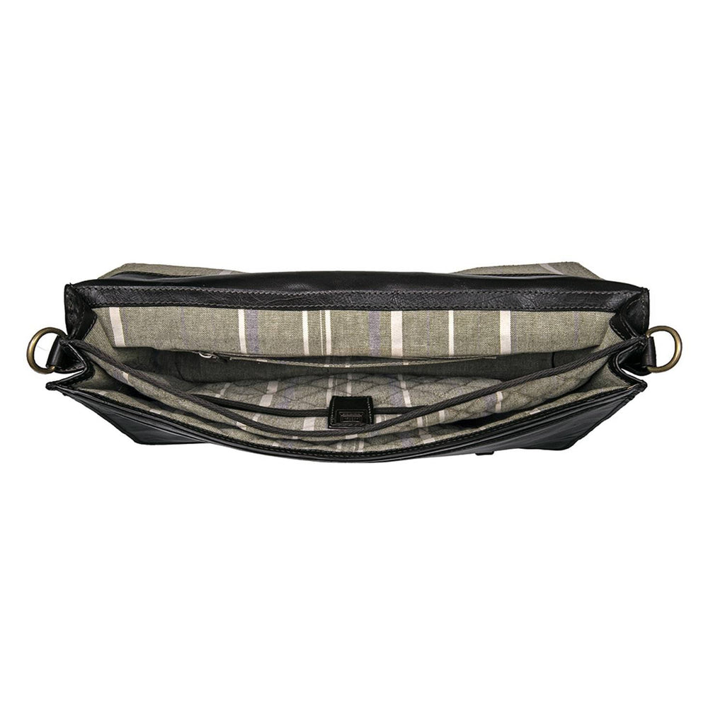 Hidesign Parker Leather Laptop Briefcase Black Z122