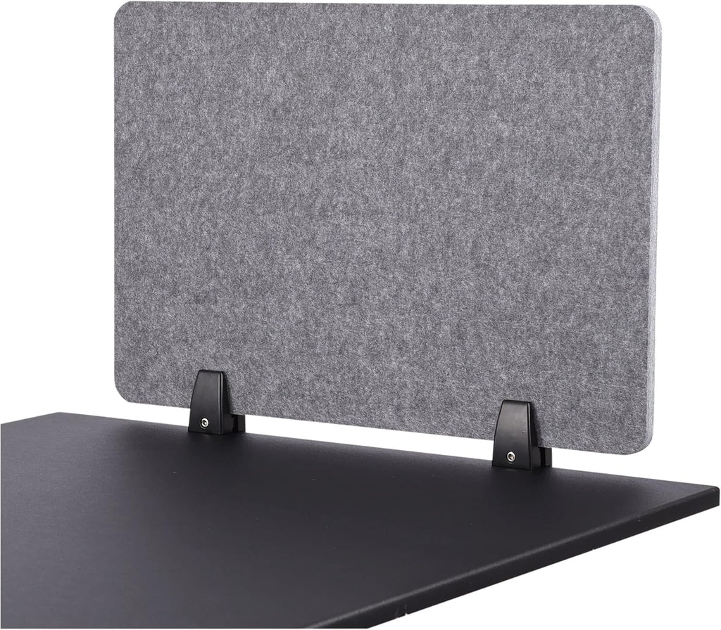 Stand Up Desk Store ReFocus Raw Clamp-On Acoustic Desk Divider Privacy Panel, Castle Gray W651971