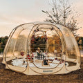 Alvantor Pop Up Bubble Tent - 12’ x 12’ Instant Igloo Tent - 8-10 Person Screen House for Patios - Large Oversize Weather Proof Pod - Cold Protection Camping Tent - Beige